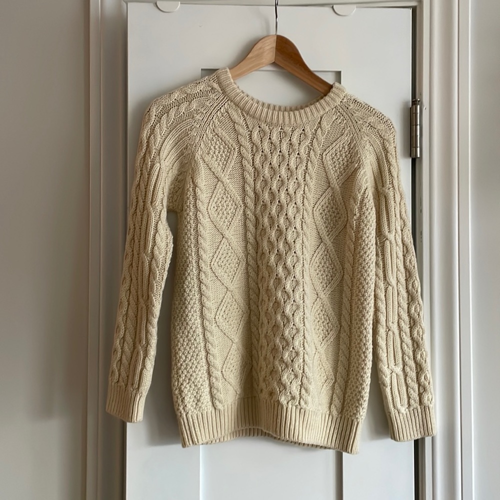 Vintage LL Bean Cable Knit Sweater